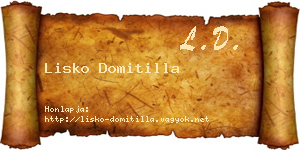 Lisko Domitilla névjegykártya